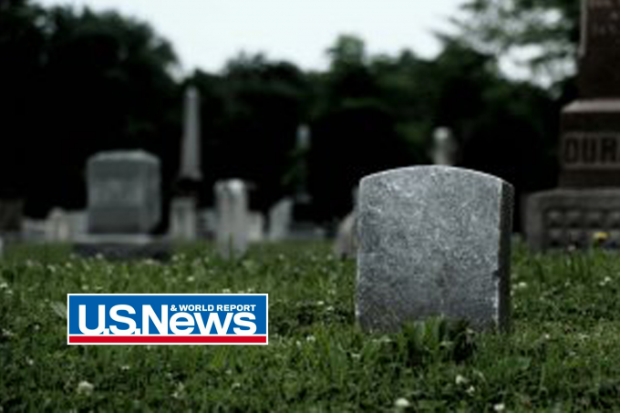 Headstones in a graveyard 